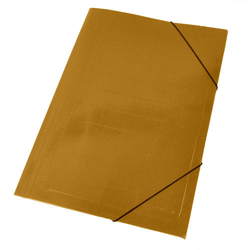 [AVI0666] Carpeta 3 Solapas Cierre Elastico Marron