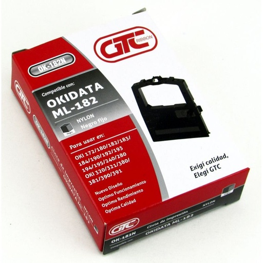 [OK182N] Cinta Okidata 182 Nylon Negro GTC